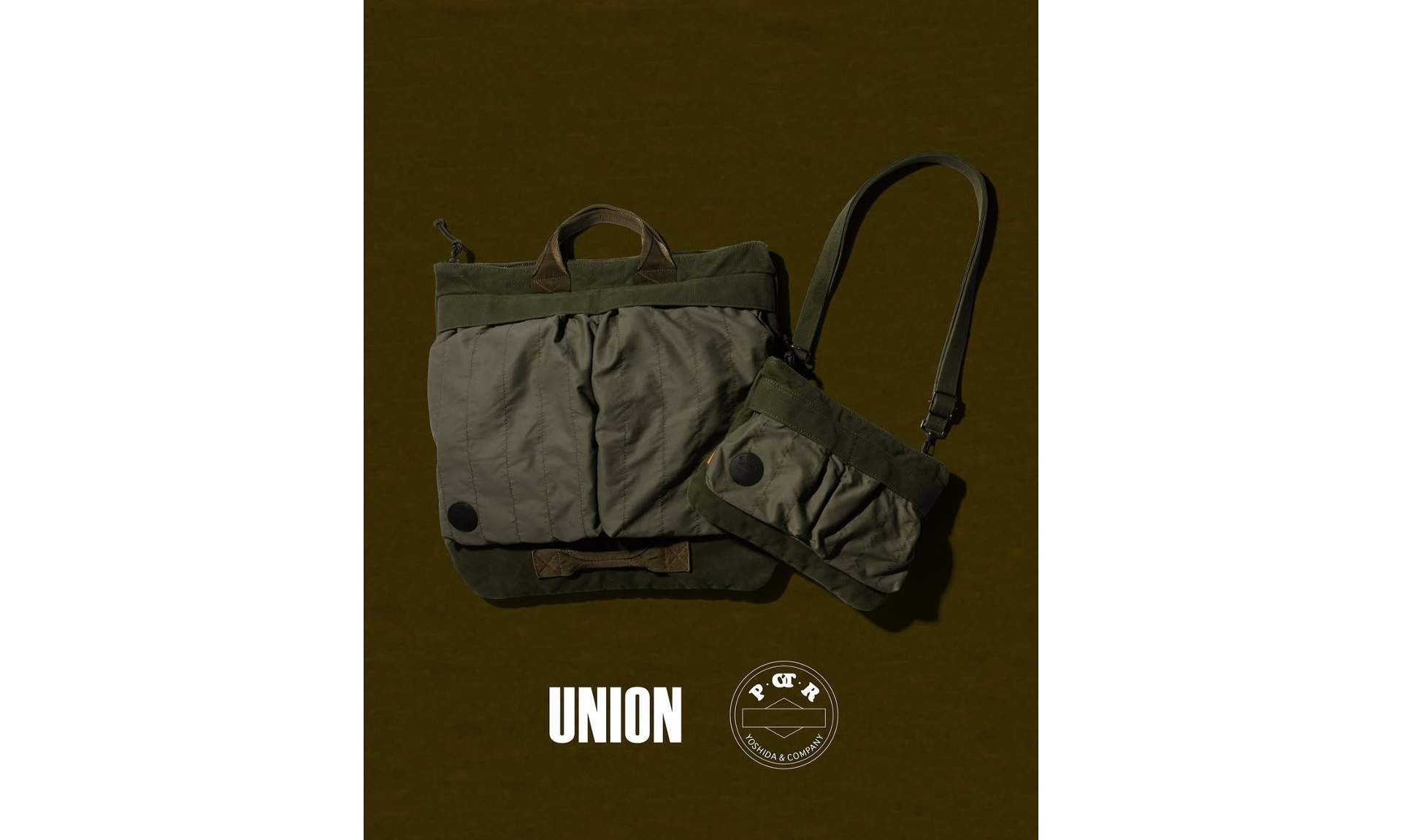 UNION LA与PORTER联名推出军风2WAY HELMET BAG - 臻雅致裁服装网
