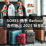 SOREL×Barbour 2025秋冬联名系列发布，融合防水科技与英伦经典格纹(图4)